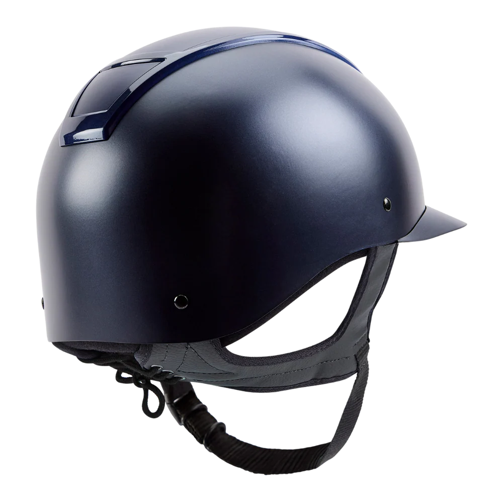 Champion Insight Round Standard Peak Riding Hat #colour_matt-navy