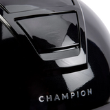 Champion Insight Round Standard Peak Riding Hat #colour_metallic-black