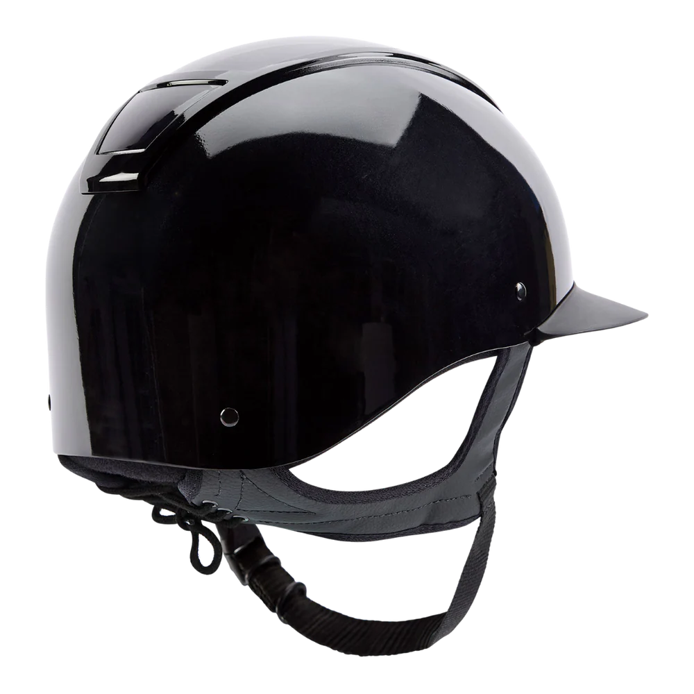 Champion Insight Oval Wide Peak Riding Hat #colour_metallic-black