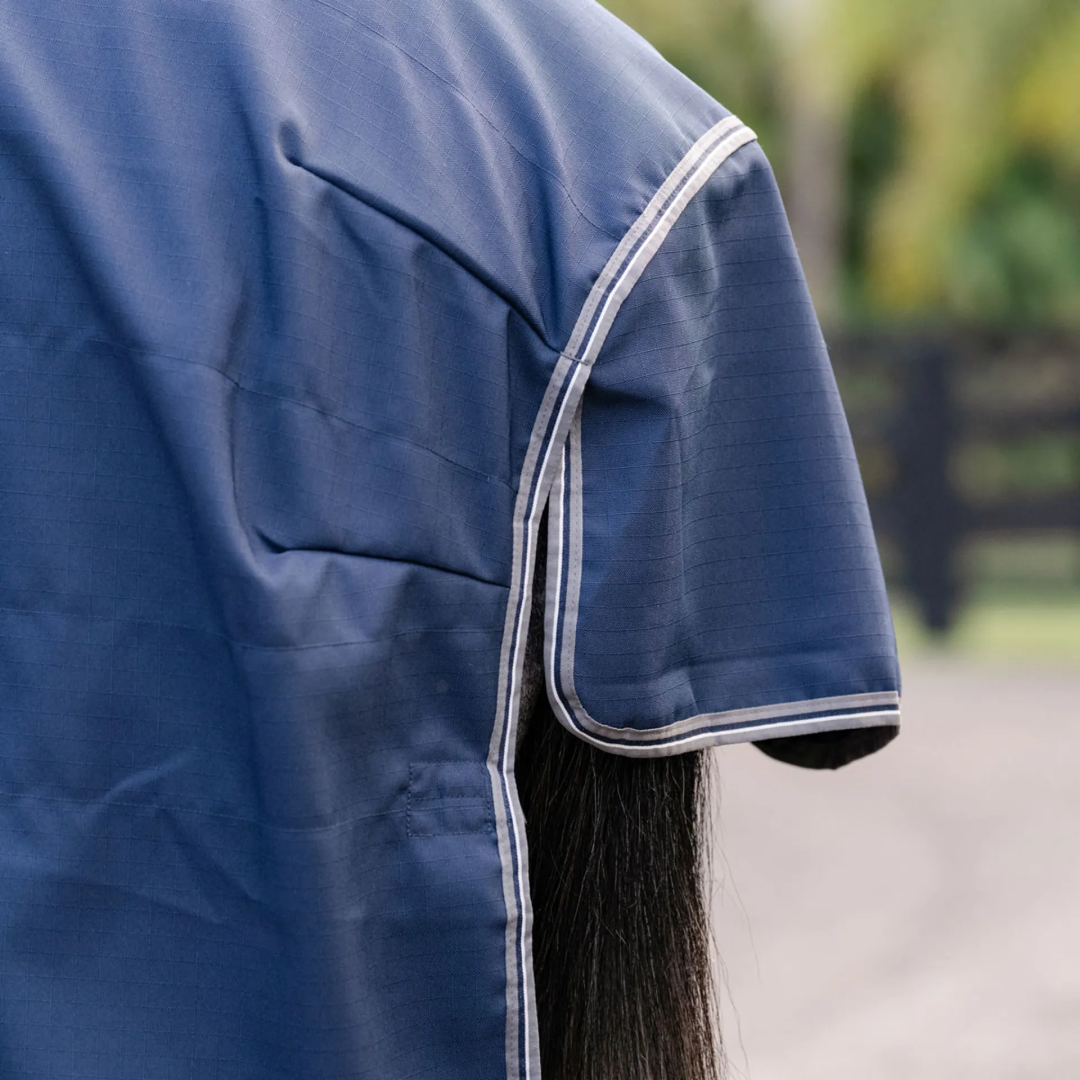 Horseware Ireland Rambo Optimo Stable Sheet #colour_navy-thunderstorm-grey-silver
