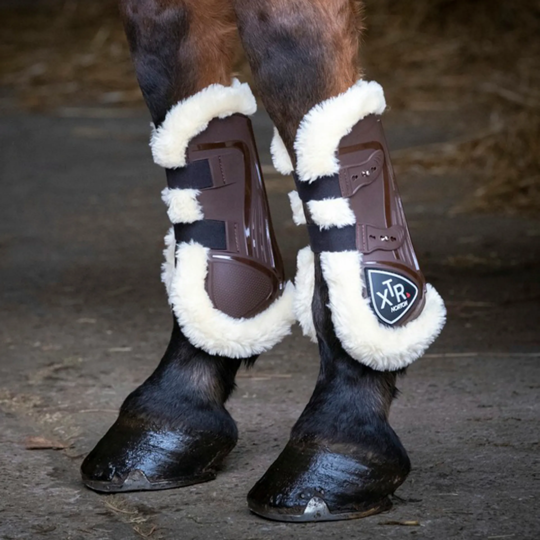 Norton XTR Tendon Boots In Synthetic Sheepskin #colour_brown