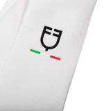 Equestro Competition Tie With Embroidered Logo Equestro X Fise #colour_white