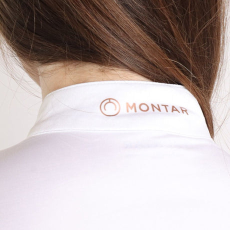 Montar MoKelsey Rose Gold Crystals Polo #colour_white