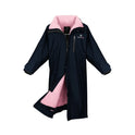 EQUIDRY Women's Thick Fleece Evolution Stowaway Hood #colour_navy-pale-pink