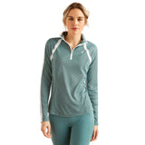 Ariat Women's Sunstopper 3.0 1/4 Zip Baselayer #colour_north-atlantic-dot