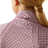 Ariat Women's Sunstopper 3.0 1/4 Zip Baselayer #colour_lavender-mist-tile