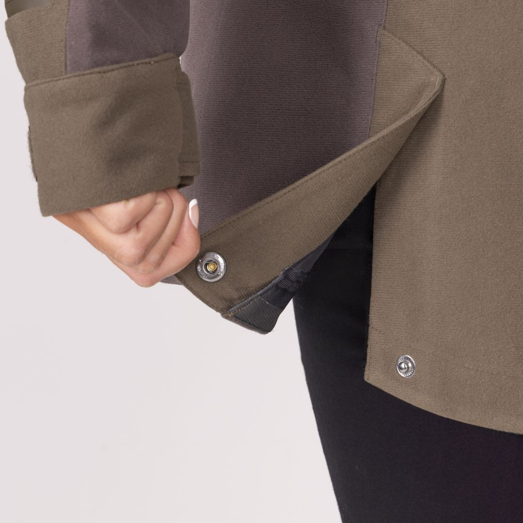 Shires Aubrion Heritage Unisex Full Zip Jacket #colour_dark-olive