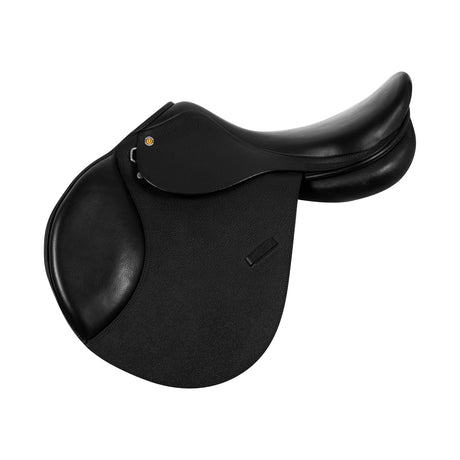 Equestro Jumping Saddle Hammered Leather #colour_black