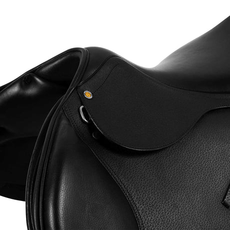 Equestro Jumping Saddle Hammered Leather #colour_black