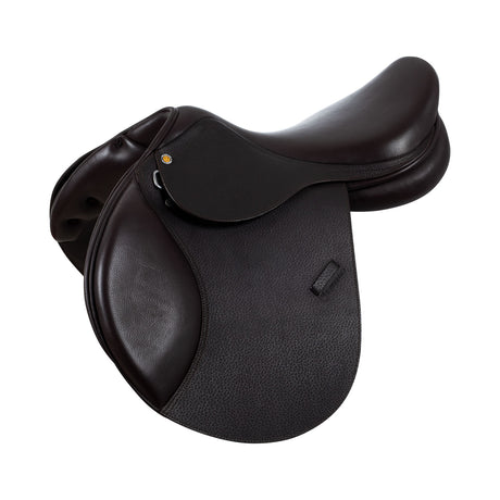 Equestro Jumping Saddle Hammered Leather #colour_brown