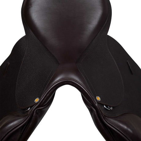 Equestro Jumping Saddle Hammered Leather #colour_brown