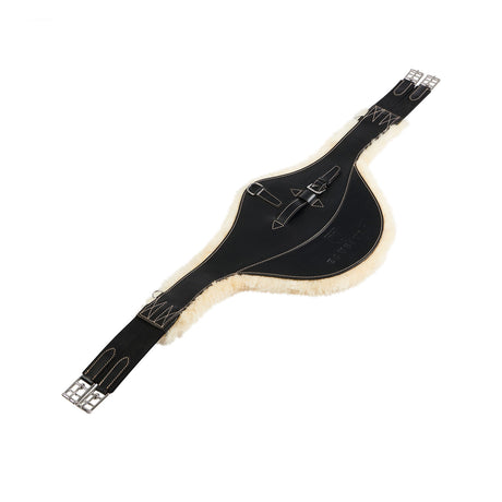 Equestro Jumping Girth With Belly Guard For English Saddle #colour_black