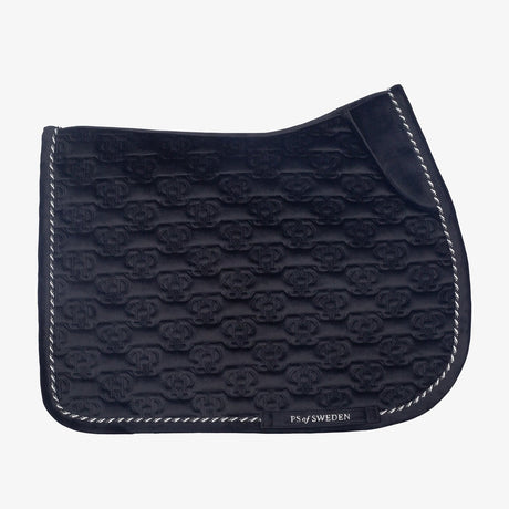 PS of Sweden Velvet Monogram Jump Saddle Pad #colour_black