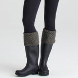 Double Cuff Welly Sock - Moss