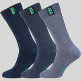 Cotton Work Socks Navy Multi (3 pack) - Mid Length