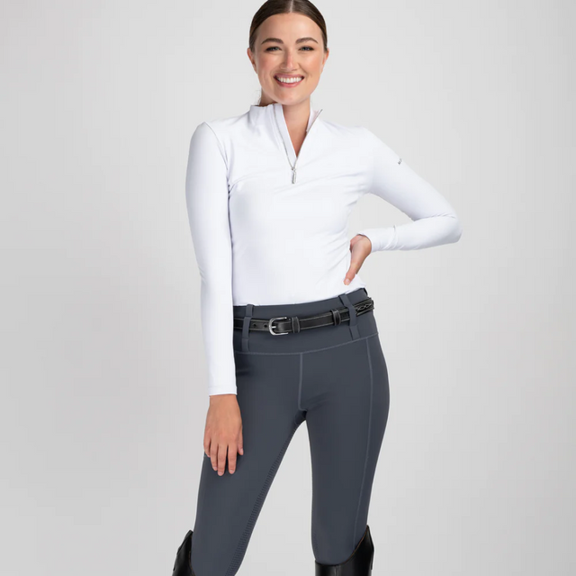 Mochara Full Seat Pull On Breeches #colour_charcoal-grey