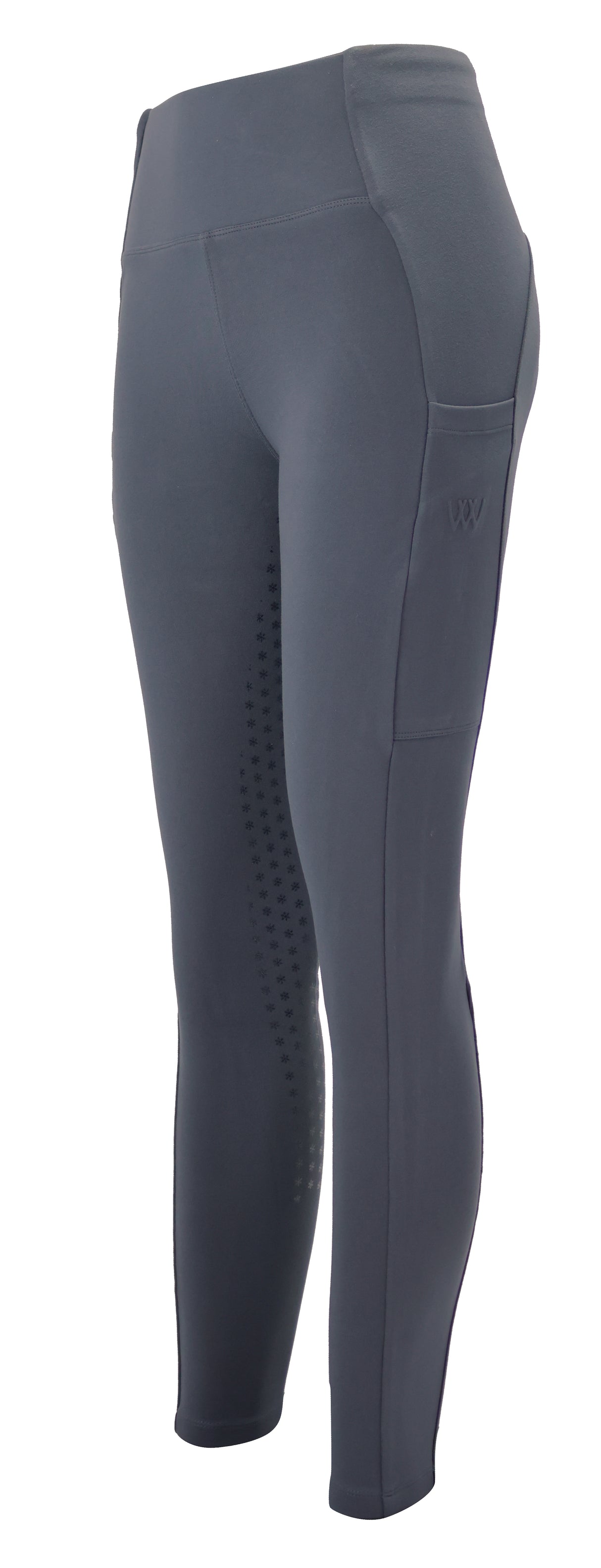 Woof Wear Ladies Winter Full Seat Riding Tights #colour_slate