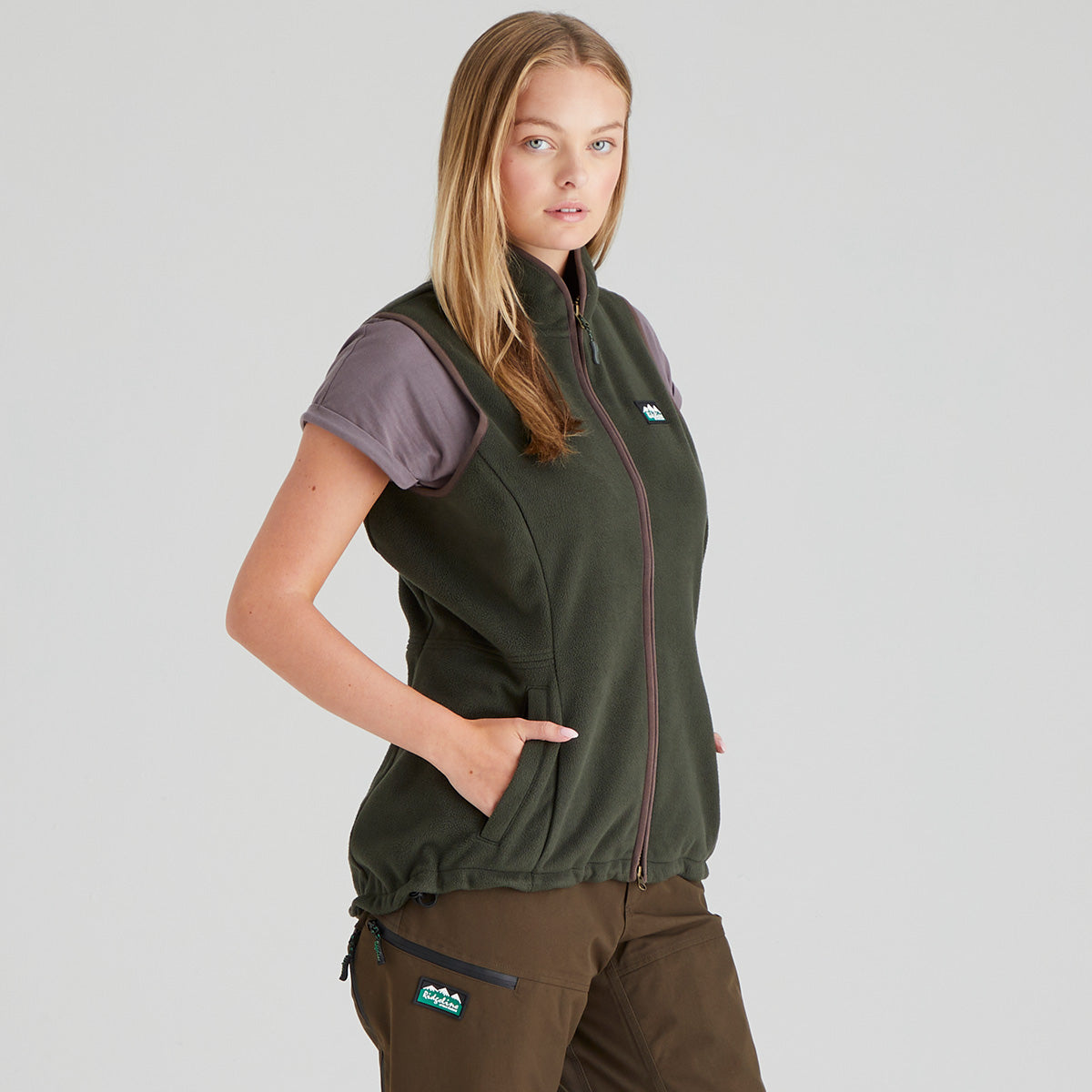 Ridgeline Womens Kodiak Gilet #colour_deep-forest