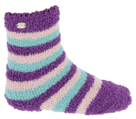 Equi-Kids Chenille Socks  #colour_pink-violet-sky