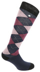 Equitheme Girly Socks #colour_navy-burgundy