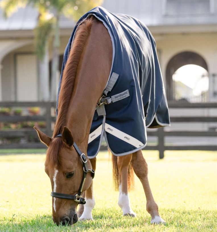 Horseware Ireland Amigo 1200D 0g Turnout Rug #colour_navy-titanium-grey-silver