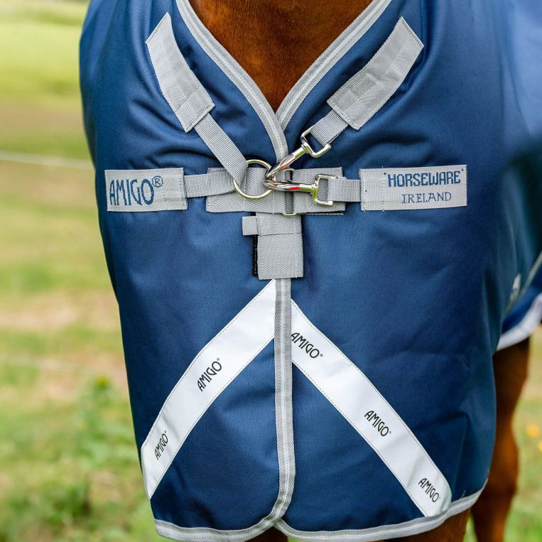 Horseware Ireland Amigo 1200D 0g Turnout Rug #colour_navy-titanium-grey-silver