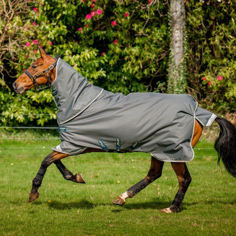 Horseware Ireland Amigo Bravo 12 Plus 250g Medium Turnout Rug #colour_shadow-navy-lime