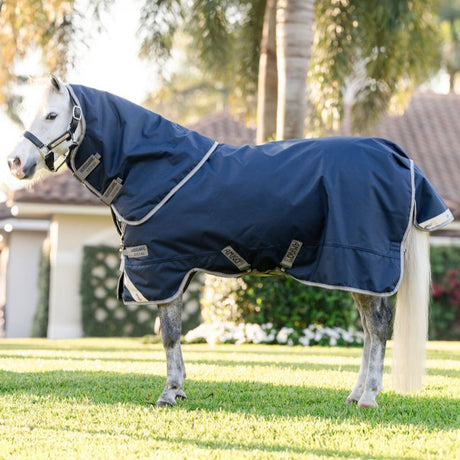 Horseware Ireland Amigo 1200D Pony 50g Turnout Rug #colour_navy-titanium-grey-silver