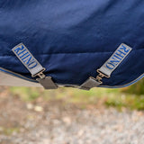 Horseware Ireland Rhino Plus Pony 100g Turnout Rug #colour_navy-titanium grey-classic blue