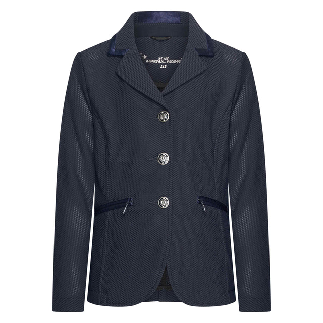 Imperial Riding Air Meshy Children's Competition Jacket #Colour_navy