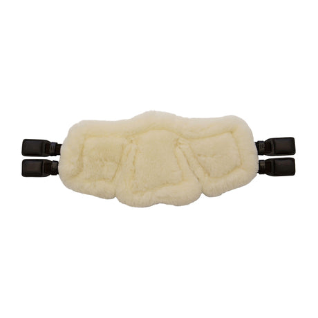 Stubben Equi-Soft® Saddle Girth with Cover - Black #colour_lambskin-ecru-white