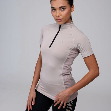 Shires Aubrion Ladies React Short Sleeve Base Layer #colour_sand