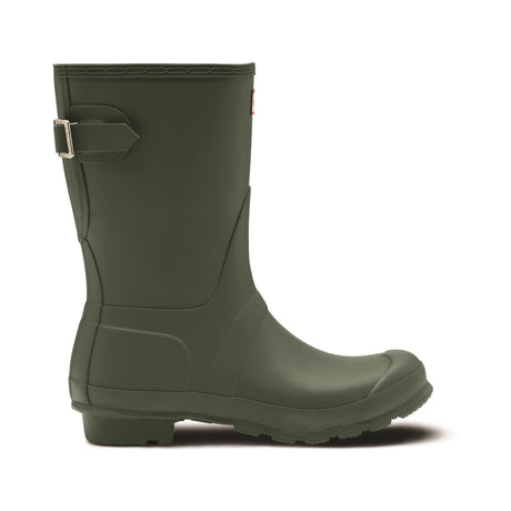 Hunter Original Women's Short Back Adjustable Wellington Boots #colour_green