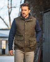 Hoggs of Fife Glenbervie Quilted Gilet #colour_loden