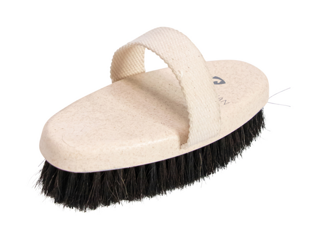 Hy Equestrian Recycled Body Brush #colour_beige