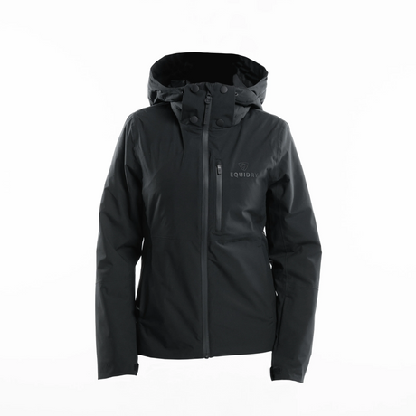 EQUIDRY Girl's Iris Waterproof Riding Jacket #colour_black