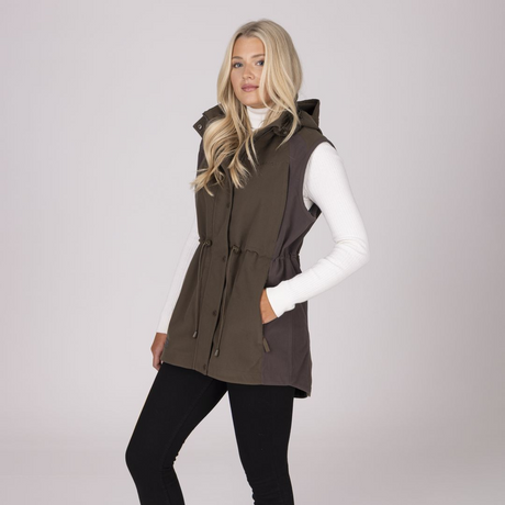 Shires Aubrion Heritage Unisex Gilet #colour_dark-olive