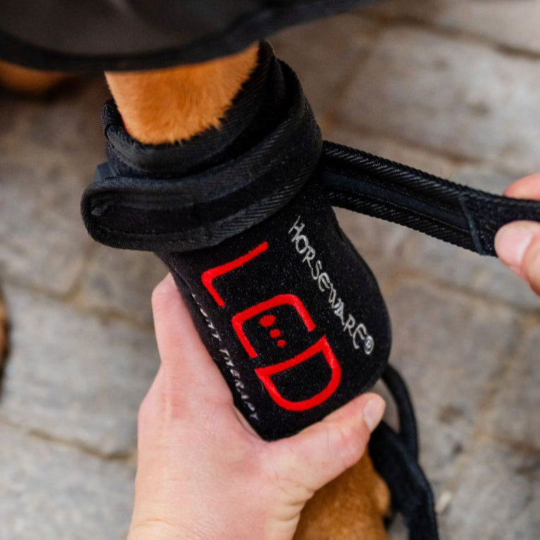 Horseware Ireland LED Red Light Therapy Pet Leg Wrap #colour_black-black