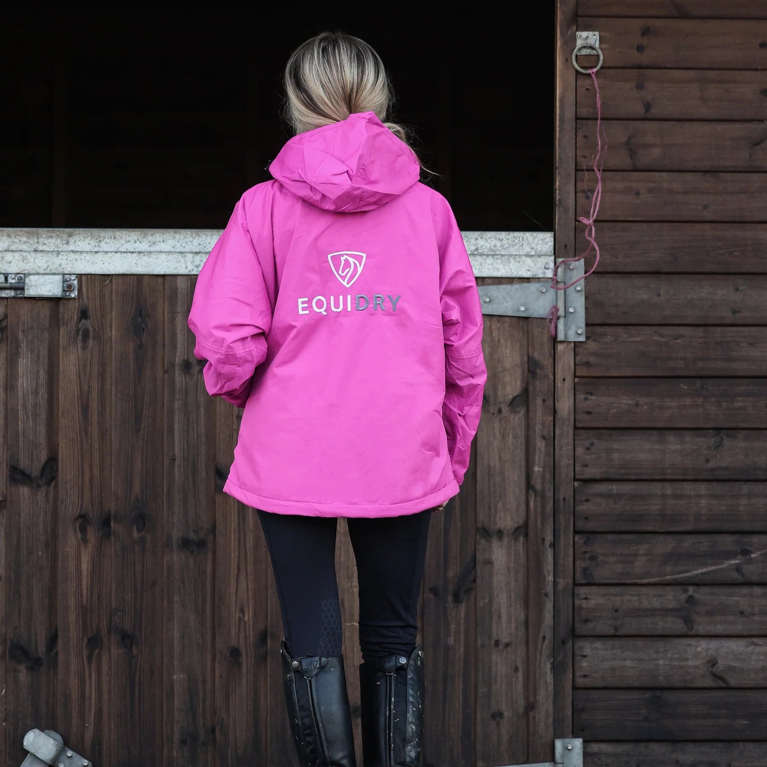 EQUIDRY Women's Thin Fleece Shortie #colour_fuchsia-pink