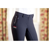 HKM Pantalon d'équitation pour femme -LG Basic Italy-fond intégral en silicone