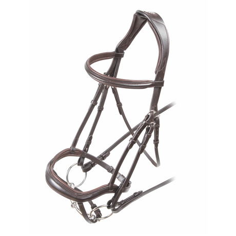 Shires Velociti RAPIDA Ergonomic Flash Bridle #colour_havana