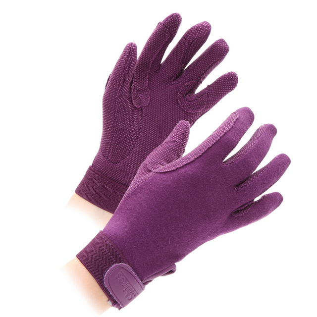 Shires Aubrion  Newbury Children's Gloves #colour_purple