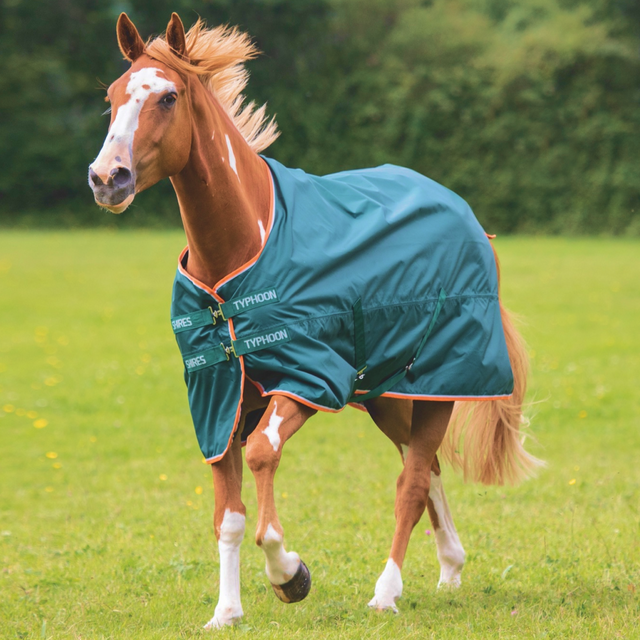 Shires Typhoon Lite Turnout Rug #colour_green