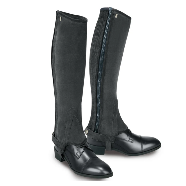 Tredstep Ireland Original Suede Half Chaps #colour_black