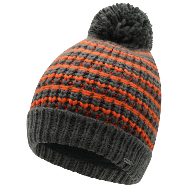 Dare2b Elite Headstart Fleece Lined Beanie #colour_amber-glow-ebony-grey