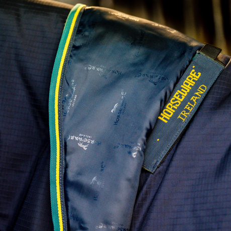 Horseware Ireland Rambo Duo Force 2.0 #colour_navy-teal-yellow-navy