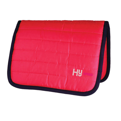 Hy Equestrian Reversible Comfort Pad #colour_raspberry-navy-trim