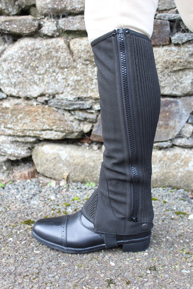 Mackey Equisential Children's Amara Half Chaps #colour_black