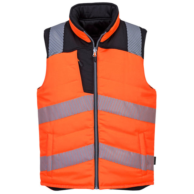 Portwest Hi-Vis Reversible Bodywarmer #colour_orange-black