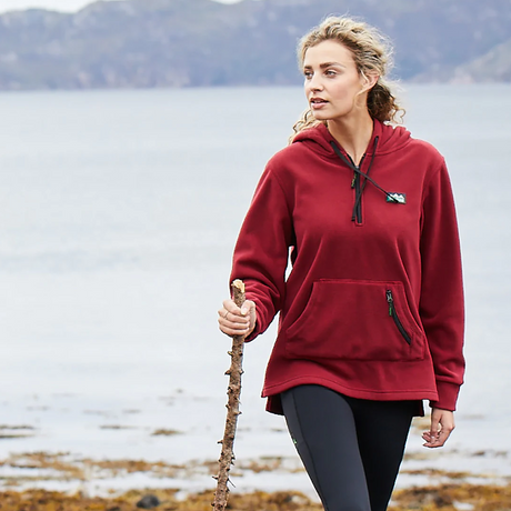 Ridgeline Ladies Ballistic Hoodie #colour_rhubarb